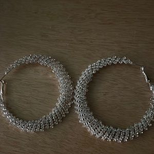 silver hoop earrings